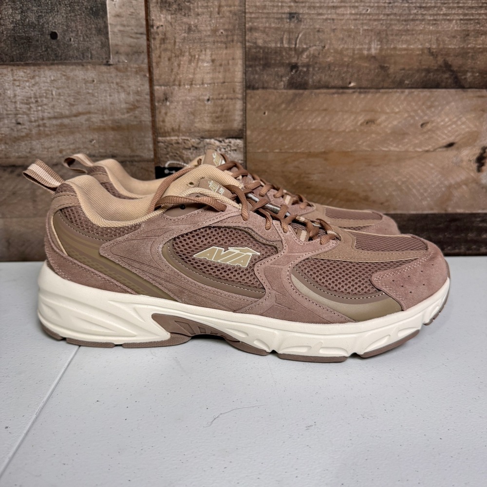 Avia 5000 Shoes Mens Size 13 Brown Leather Mesh Sneakers Walking Lace Up NEW - Picture 6 of 11